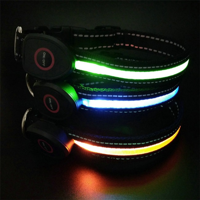 Rechargeable led dog collar 9112PCR
